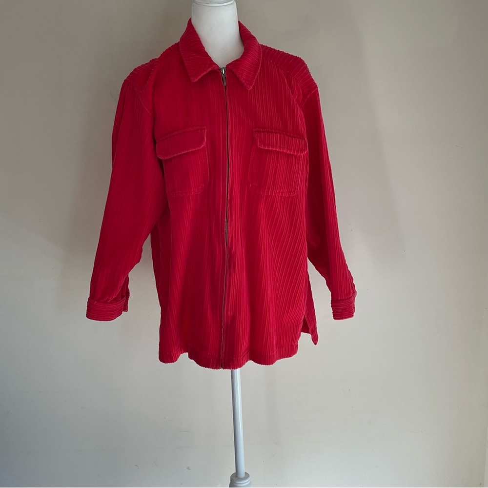Marsh Landing Vintage Pink Corduroy Full Zipper Jacket 
Size M